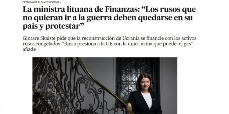 Finansų Ministrė: „Rusai, Kurie Nenori Kariauti, Turėtų Likti Savo šalyje Ir Protestuoti“