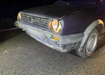 Nuo Pareigūnų Pasprukti Bandęs  „Volkswagen Golf” Automobilis Buvo Sustabdytas (Video)