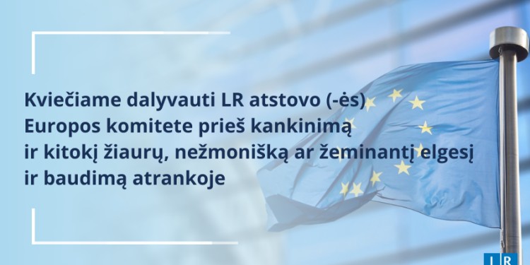 Teisingumo Ministerija Ieško Norinčiųjų Atstovauti Lietuvą Europos Komitete Prieš Kankinimą Ir Kitokį žiaurų, Nežmonišką Ar žeminantį Elgesį Ir Baudimą Teisingumo Ministerija Ieško Norinčiųjų Atstovauti Lietuvą Europos Komitete Prieš Kankinimą Ir Kitokį žiaurų, Nežmonišką Ar žeminantį Elgesį Ir Baudimą
