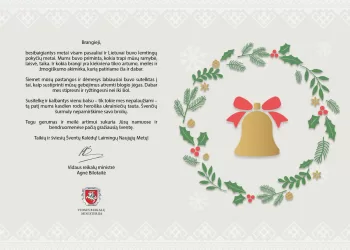 Vidaus Reikalų Ministrės Agnės Bilotaitės Sveikinimas šv. Kalėdų Proga