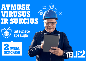 Išskirtinis Pasiūlymas „Tele2“ Klientams: Operatorius Pasirūpins Apsauga Internete Be Papildomų Veiksmų