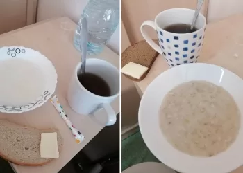 Ant spintelių numeta po riekę duonos ar batono