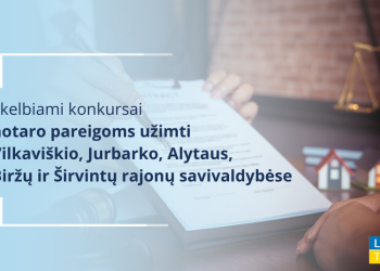 Skelbiamas Konkursas Notaro Pareigoms Užimti 5 Savivaldybėse