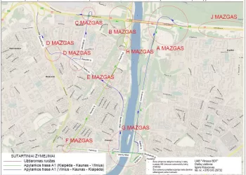 Vykdant įvykio Padarinių šalinimo Darbus, Laikinai Naktimis Uždaromas Magistralinis Kelias A1 Ties Kaunu