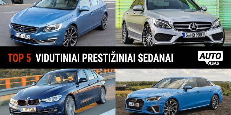 Renkamės vidutinės klasės prestižinį sedaną arba universalą – TOP 5 anot Lietuvos vairuotojų