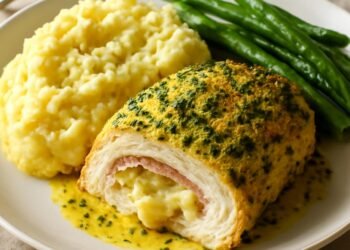 Receptas: Vištienos Cordon Bleu su žolelių sviestu