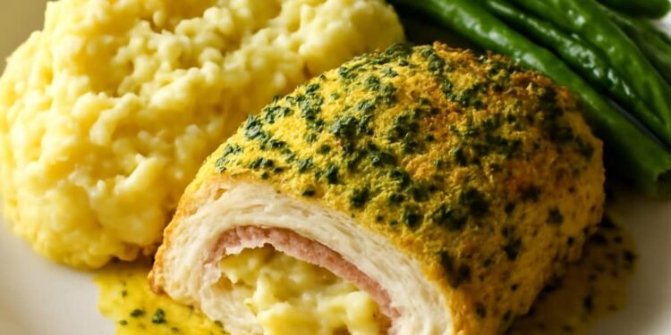 Receptas: Vištienos Cordon Bleu su žolelių sviestu Receptas: Vištienos Cordon Bleu su žolelių sviestu
