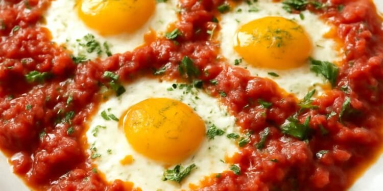 Receptas: Shakshuka su fetos sūriu ir šviežiomis žolelėmis