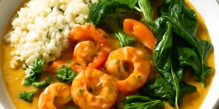 Receptas: Kokosų pieno kari su krevetėmis ir daržovėmis Receptas: Kokosų pieno kari su krevetėmis ir daržovėmis