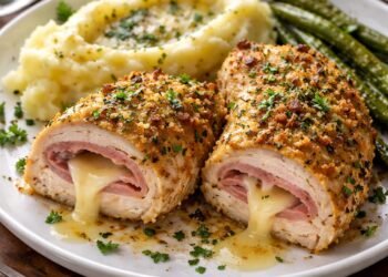 Receptas: Vištienos Cordon Bleu su žolelių sviestu