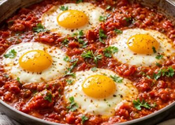 Receptas: Shakshuka su fetos sūriu ir šviežiomis žolelėmis