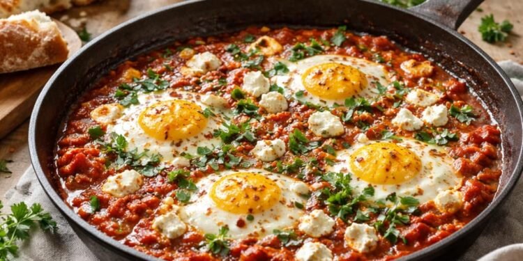 Naminė shakshuka su feta: kaip paruošti šį skanų patiekalą