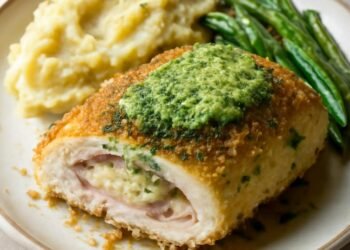 Receptas: Vištienos Cordon Bleu su žolelių sviestu