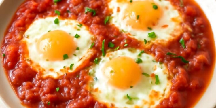 Receptas: Shakshuka su fetos sūriu ir šviežiomis žolelėmis