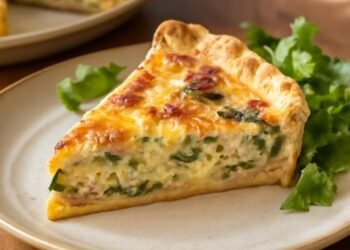 Receptas: Prancūziškas quiche su ožkos sūriu ir špinatais