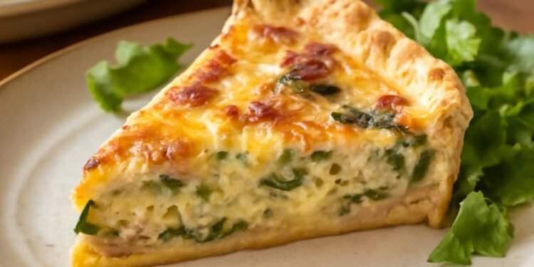 Receptas: Prancūziškas quiche su ožkos sūriu ir špinatais Receptas: Prancūziškas quiche su ožkos sūriu ir špinatais